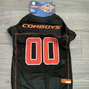 Pets First Cowboys Dog Jersey - Black and Orange XL